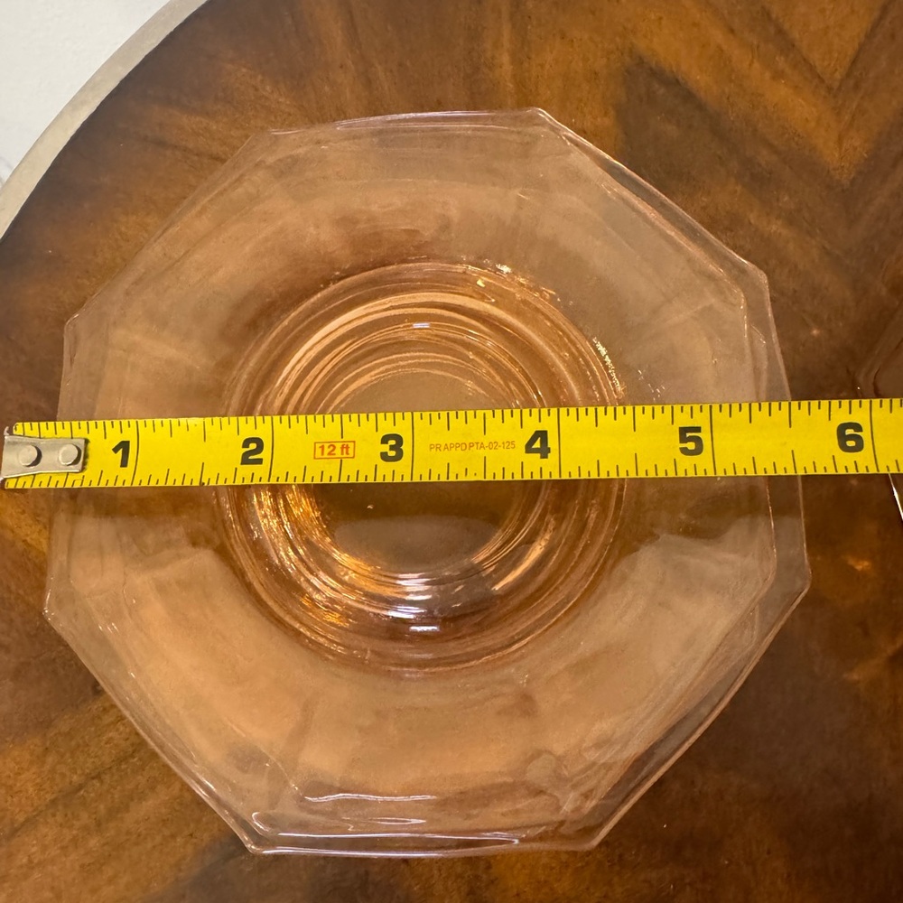 Haisey Pink Flamingo Depression Glass plates 5 8 in  and 5 6 inch beautiful set - Picture 9 of 10